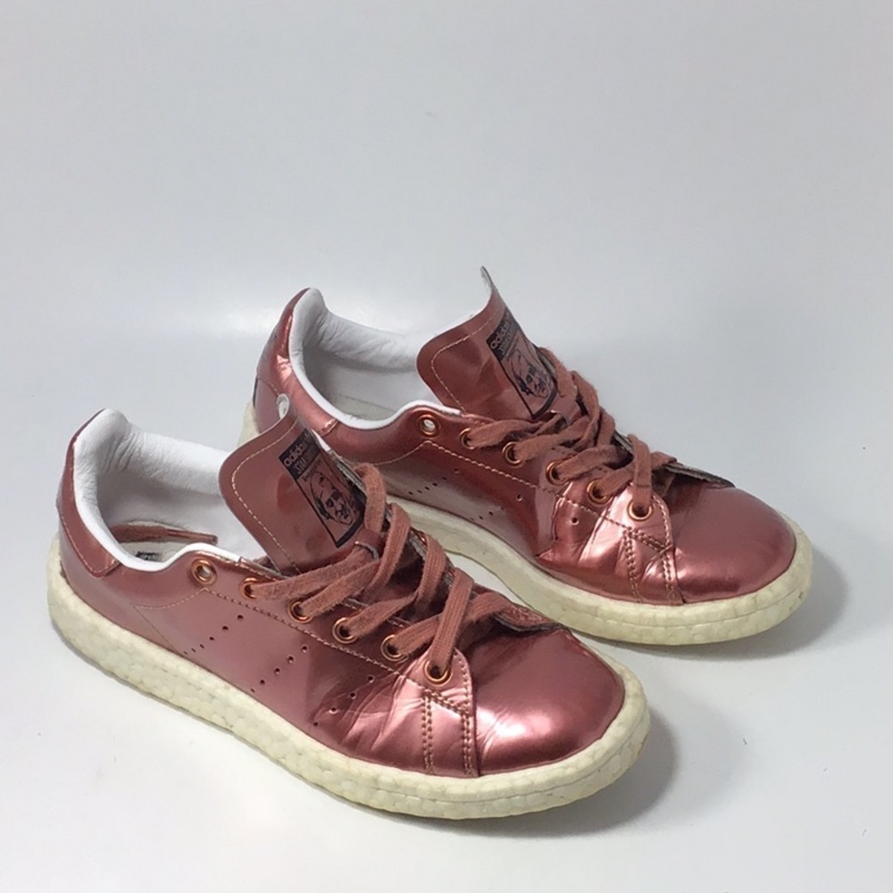 ADIDAS STAN SMITH BOOST PINK METALLIC BB0107 SNEAKERS SIZE 6 - Picture 4 of 13
